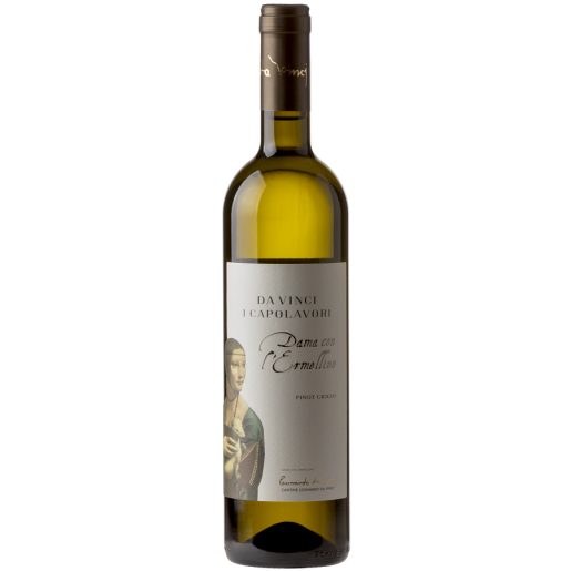DA VINCI I CAPOLAVORI ALB PINOT GRIGIO - Dama Cu Camelii 12.% 0.75L
