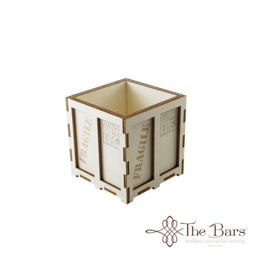 Mini shipping box in beech d mm 100x100x100