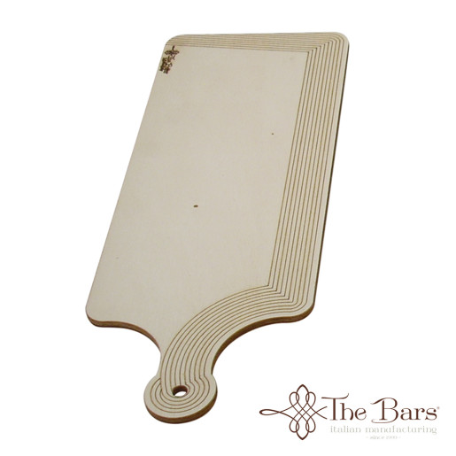 Mini chopping board large checked in beech d - 10 X 27.5 cm.