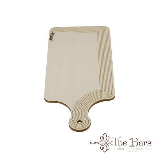 Mini chopping board medium checked in beech d - 10X23 cm.
