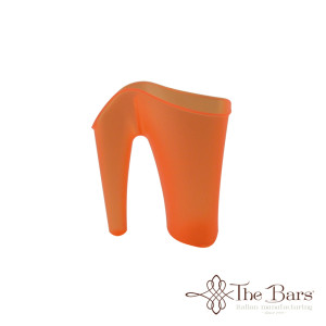 Ergonomic ice scoop orange