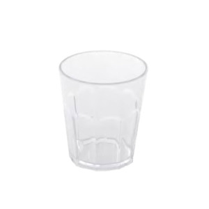 Plastic glass 27 cl in polic.
