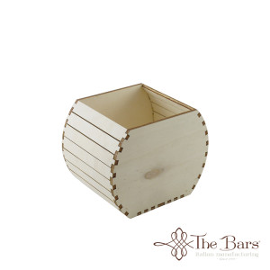 Mini barrel box in beech d mm 105x140x125