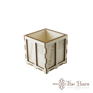 Mini shipping box in beech d mm 100x100x100