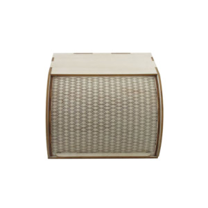 Mmini roll top breaWood Box in beech d 105x140x110