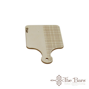 Mini chopping board square roller in beech d - 10X15.5 cm.