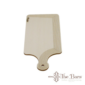 Mini chopping board medium checked in beech d - 10X23 cm.